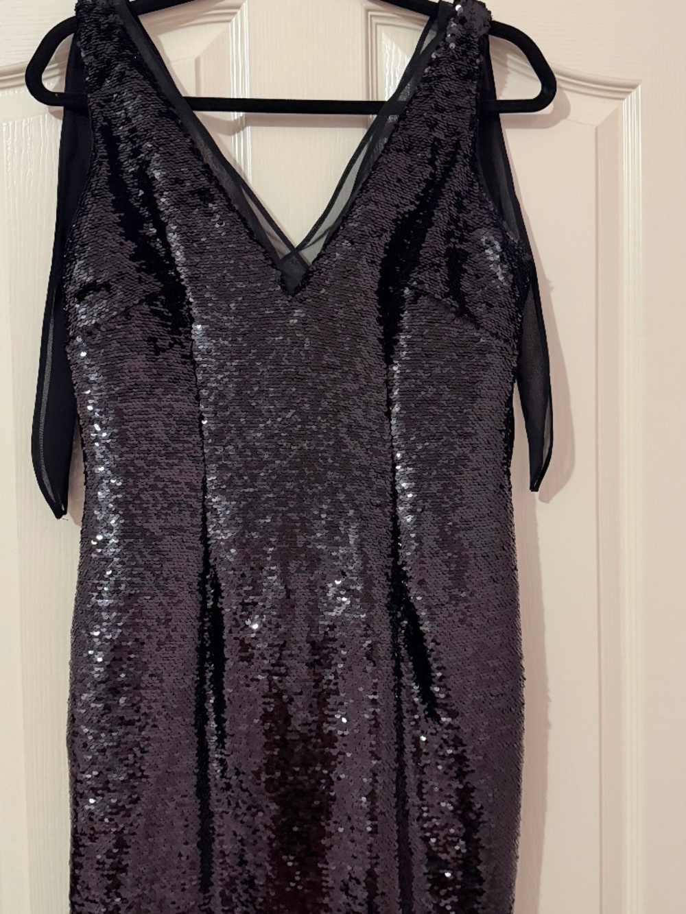 Black Sequins Size 8 Party Dress